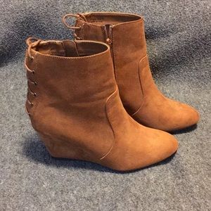 Chinese Laundry Faux Leather Suede Booties